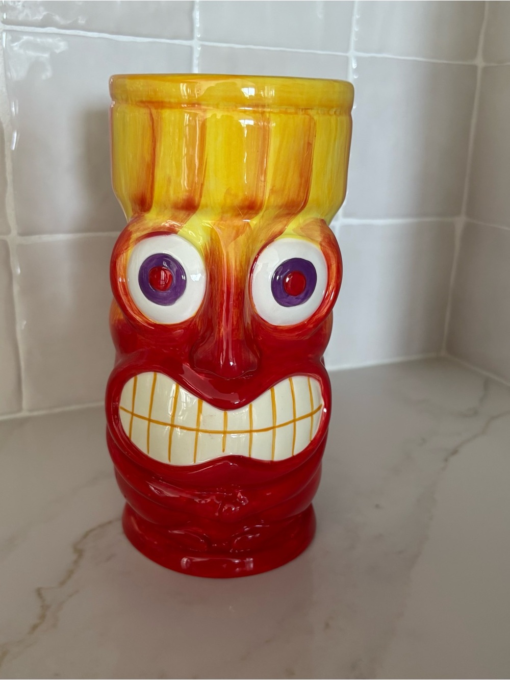 TIKI'S BAR GRILL Waikiki Hawaii colorful cup Sebastian 2012 NEW